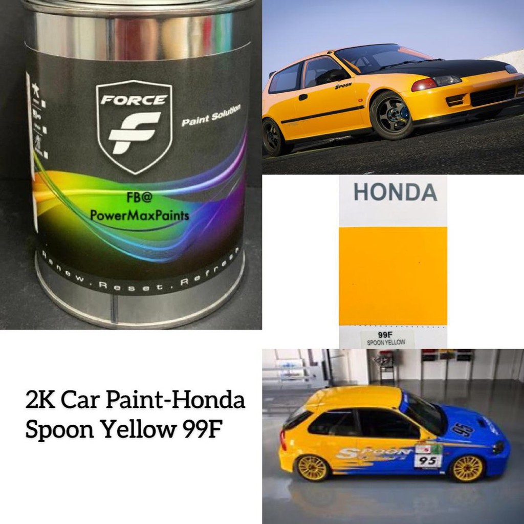 FORCE HONDA 99F SOLID SPOON YELLOW 2K CAR PAINT Shopee Malaysia