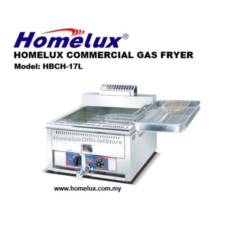 HOMELUX High Quality (17L) Commercial Gas Deep Fryer (HBCH17L