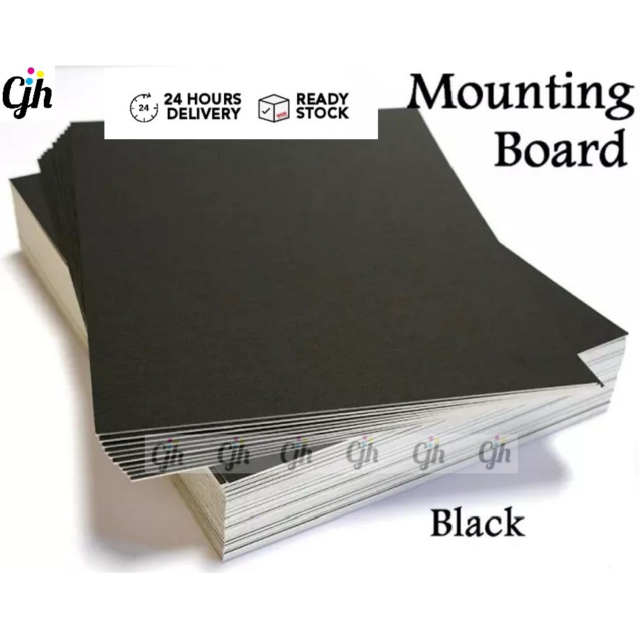 Mounting Board Black 800gsm A1 / A2 / A3 / A4 / 20"X30" ( 50pcs / Pack ) Shopee Malaysia