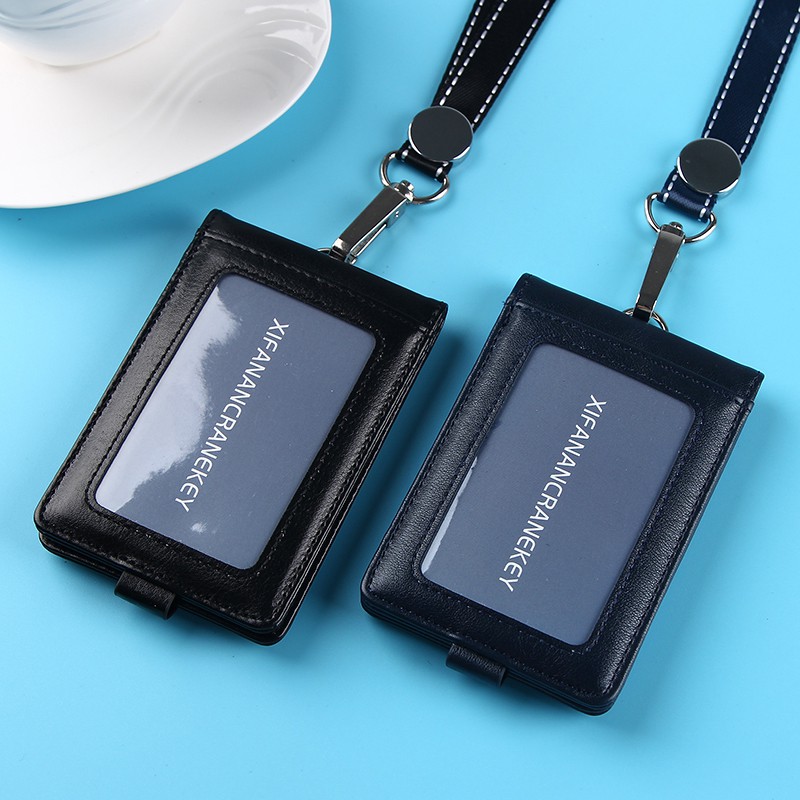 Work ID Multicard ID Card Holder Lanyard Black Bus Card Access Card