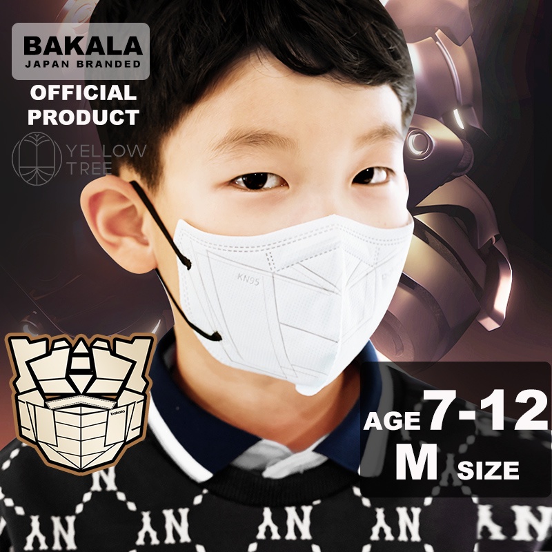 Bakala Japan Branded M Size Robot Design Kids KN95 5 ply individual Packaging Student Face Mask