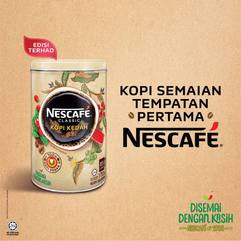 Nestle Nescafe Kopi Kedah 170g Shopee Malaysia