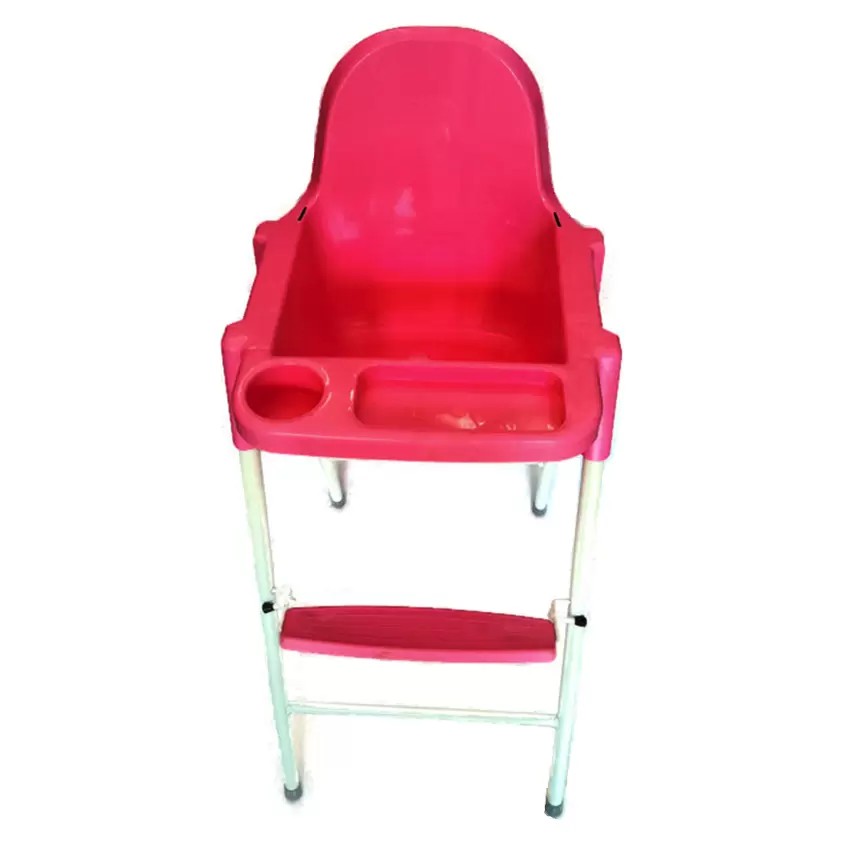 Baby High Chair Pink Colour With Leg Rest Bumper! Shopee Malaysia