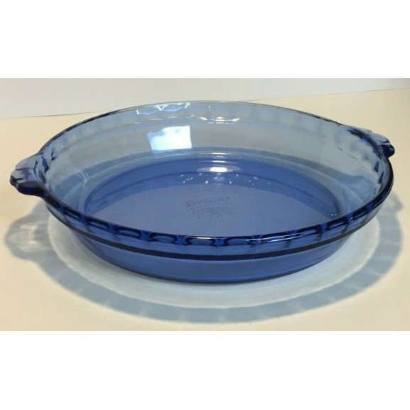 Food & Fermenting Pie Pans & Plates Vintage Cobalt Blue Glass Pie