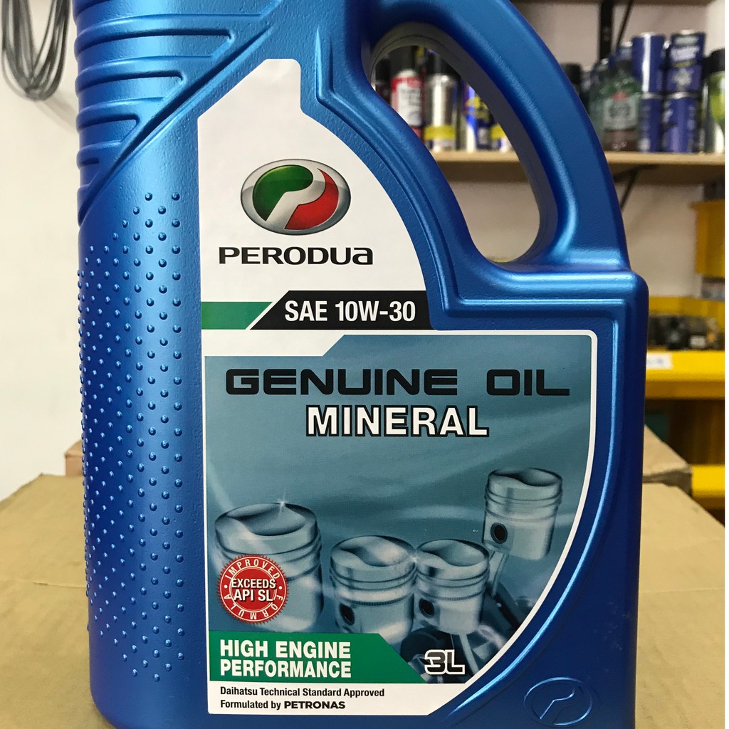 Perodua SAE 10W30 Mineral Motor Engine Oil 3L Shopee Malaysia