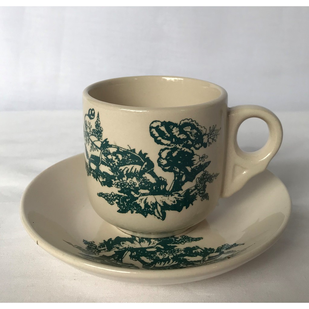 Cawan kopi /Kopitiam Coffee Cup and Saucer, Vintage Kopitiam Cup and