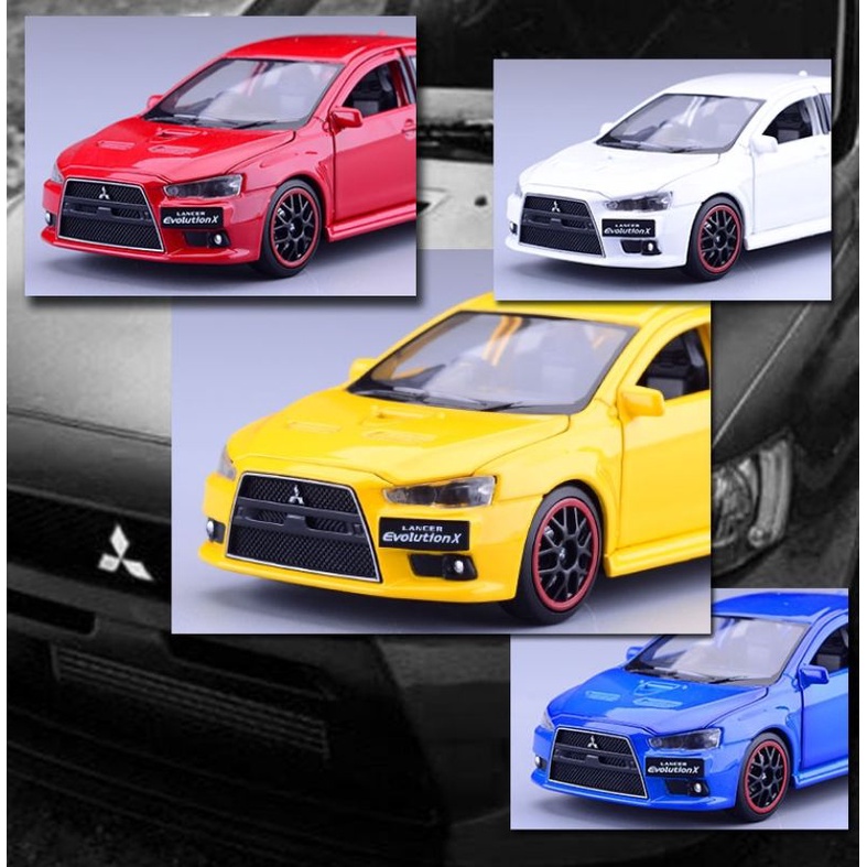 Mitsubishi Lancer EVOX DIECAST Vehicle Sound Light Pull Back Car Model