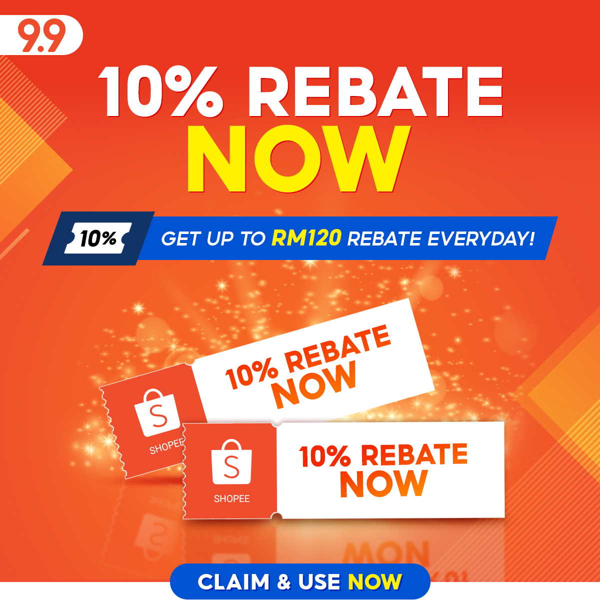 Shopee 每日将送出10 Rebate NOW优惠券 May 2024 Promo Codes MY