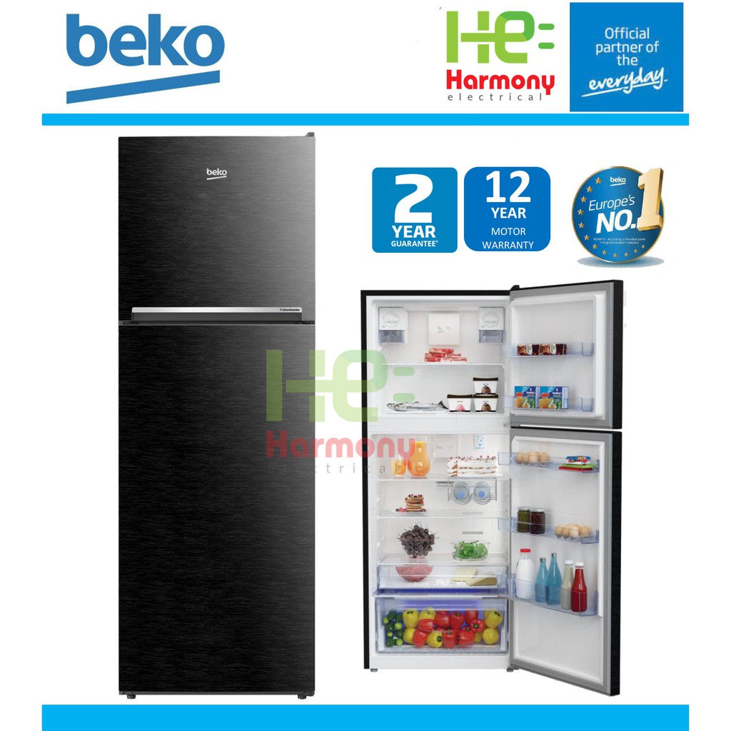 Beko 360L 2 Door Inverter Fridge (Peti Sejuk) RDNT360I50VZWB ( 12 years