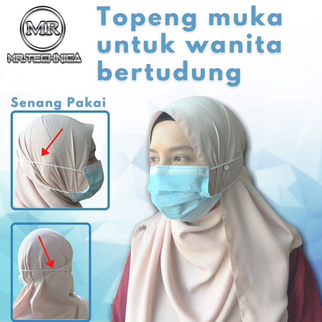 Ready Stock Face Mask Muslimah 3ply 3 layer Disposable Mask Face Mask