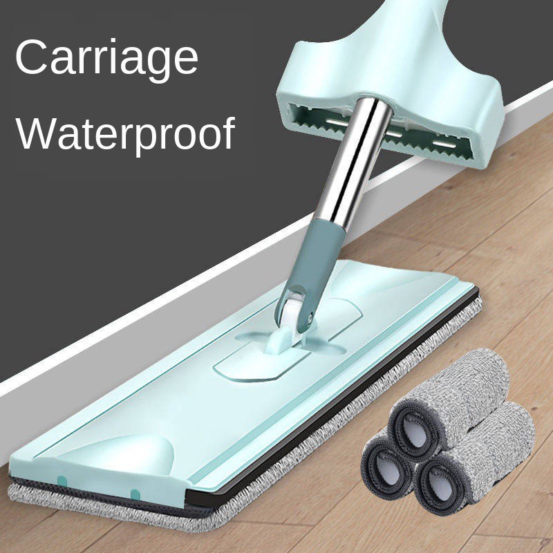 Wet and dry mop Lazy mop mop lantai mop spin Mop rumah rata panel bebas
