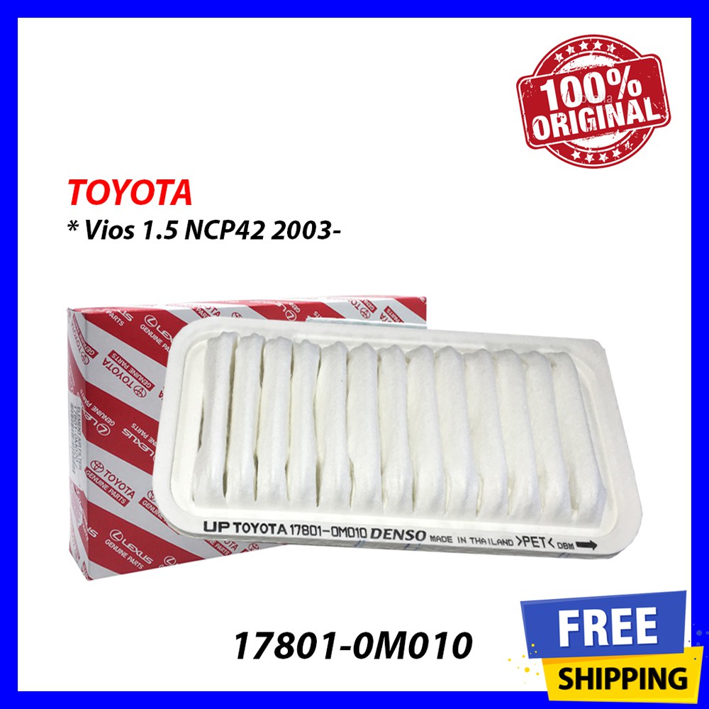 (100 Original) Toyota Air Filter Toyota Vios 1.5 NCP42 2003 17801