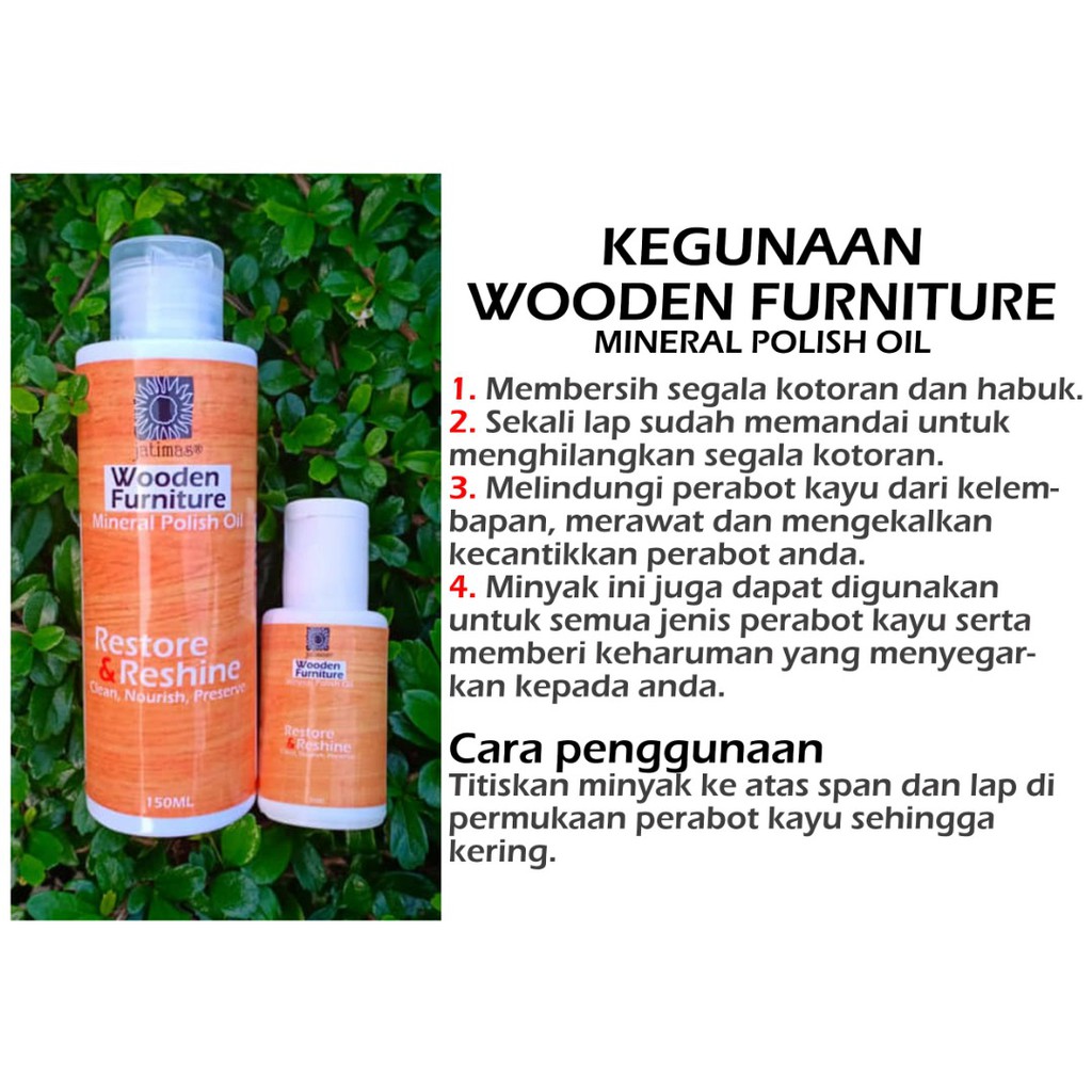 MINYAK POLISH KAYU JATI Shopee Malaysia
