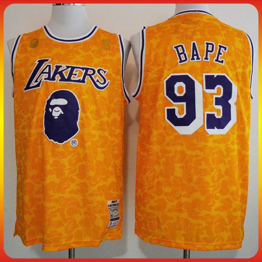 【HOT】latest models NBA Basketball Jersey Bape x Bull Vintage Jersey