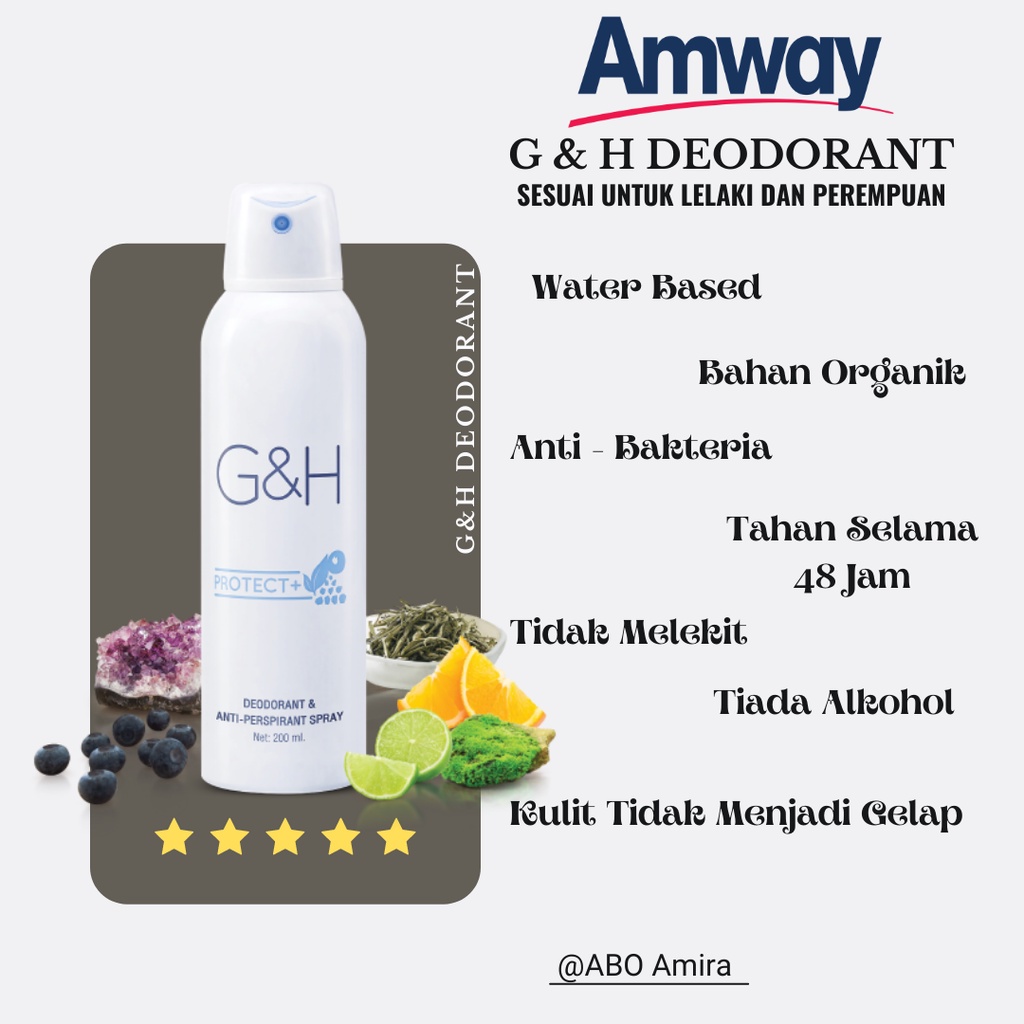 AMWAY DEODORANT G&H DEODORANT SPRAY ( TIKTOK DEODORANT VIRAL) Shopee Malaysia