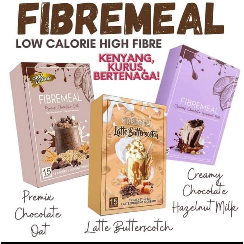 Fibremeal Premix Chocolate OatKurus Tanpa Senaman/Tahan Lapar dan
