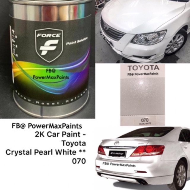 FORCE TOYOTA 070 CRYSTAL PEARL WHITE ** 2K CAR PAINT Shopee Malaysia