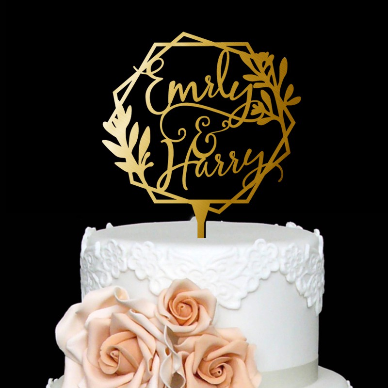 Personalized Name Wedding Cake Topper Custom Customized First Names