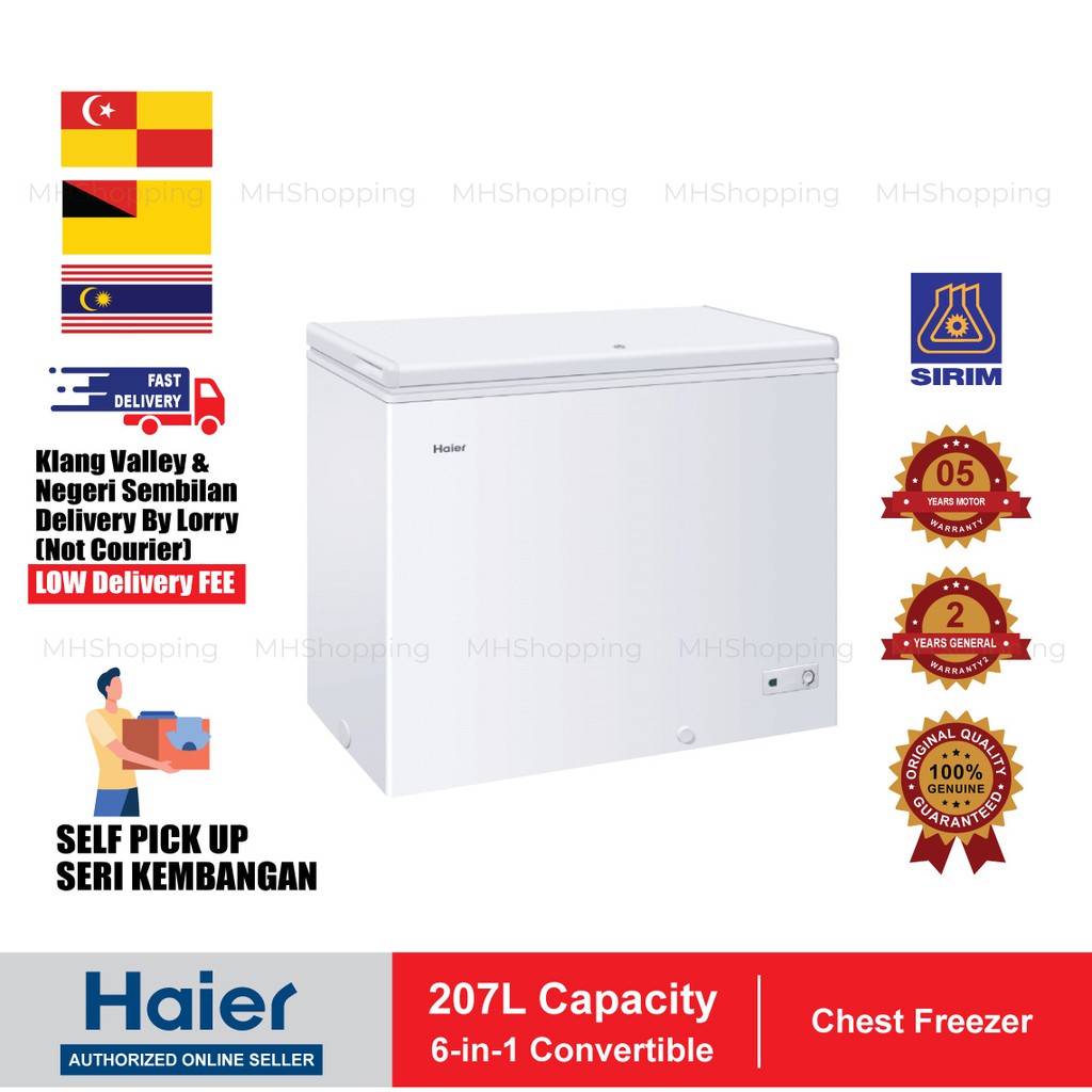 Haier(207L) Chest Freezer 1 door / Peti Sejuk Beku 1 Pintu Convertible