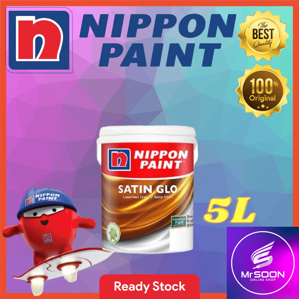 Nippon 5L Satin Glo Interior Paint/Cat Dalam Kilat/Nippon Paint
