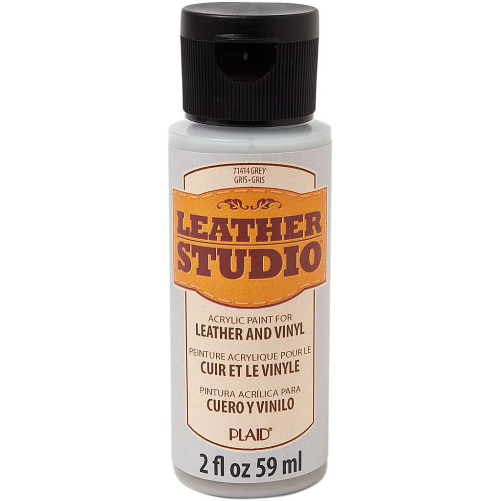 Grey 1 bottle, Made in USA Water based Leather dye, Leather Studio
