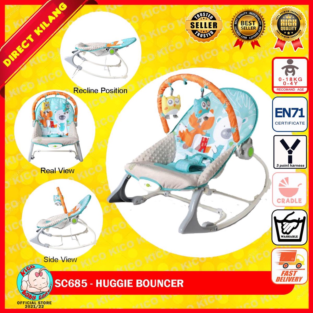 BABY BOUNCER SWEET CHERRY Huggie Baby Bouncer with Vibration Function