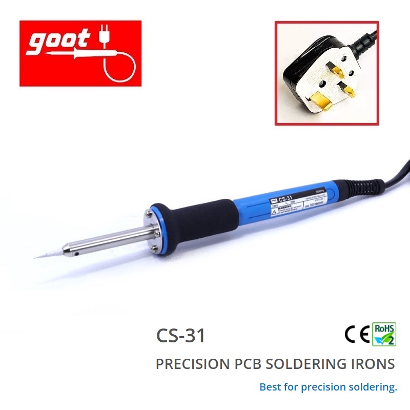 GOOT CS31 Precision PCB Soldering Iron 240V 25W (Japan) Shopee