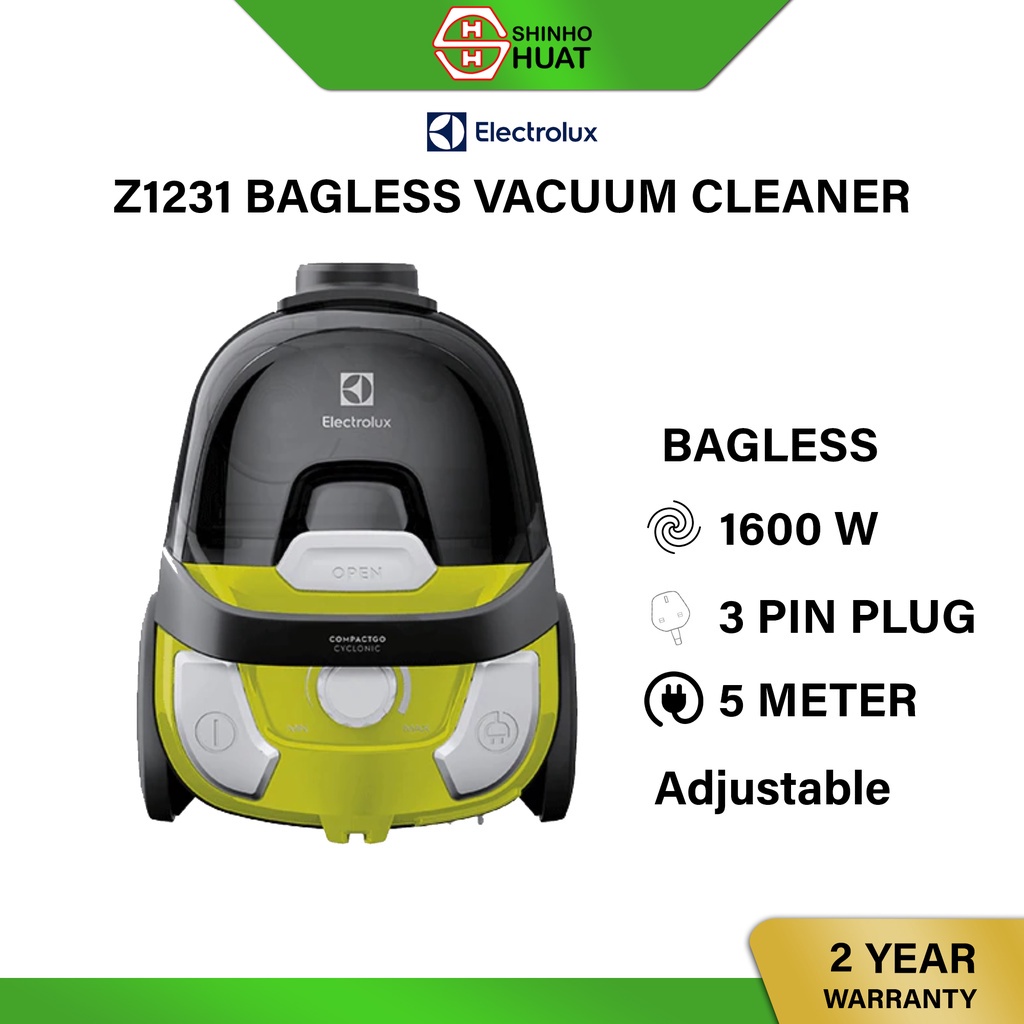 Electrolux Vacuum Cleaner Z1231 (1600W) Bagless 320W Suction Power