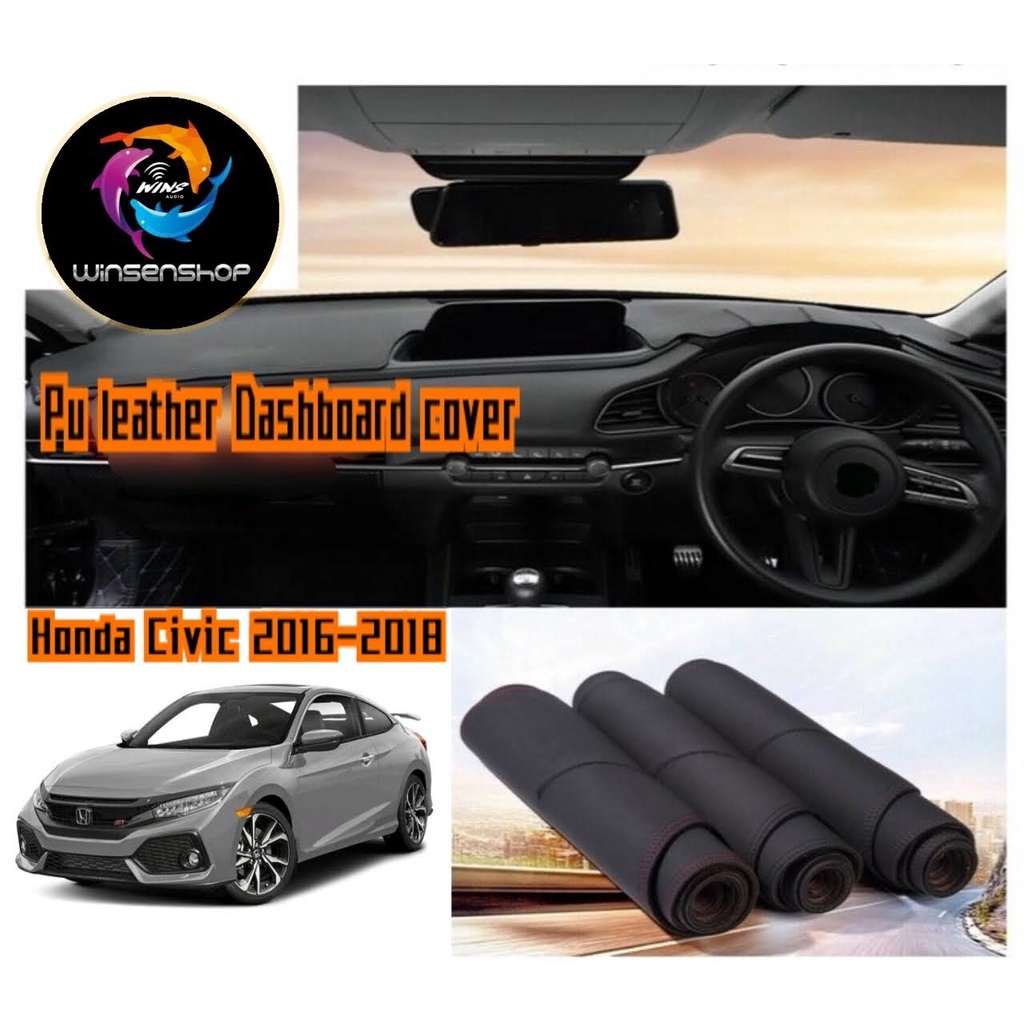 Honda civic 20122015 pu leather dashboard cover Shopee Malaysia