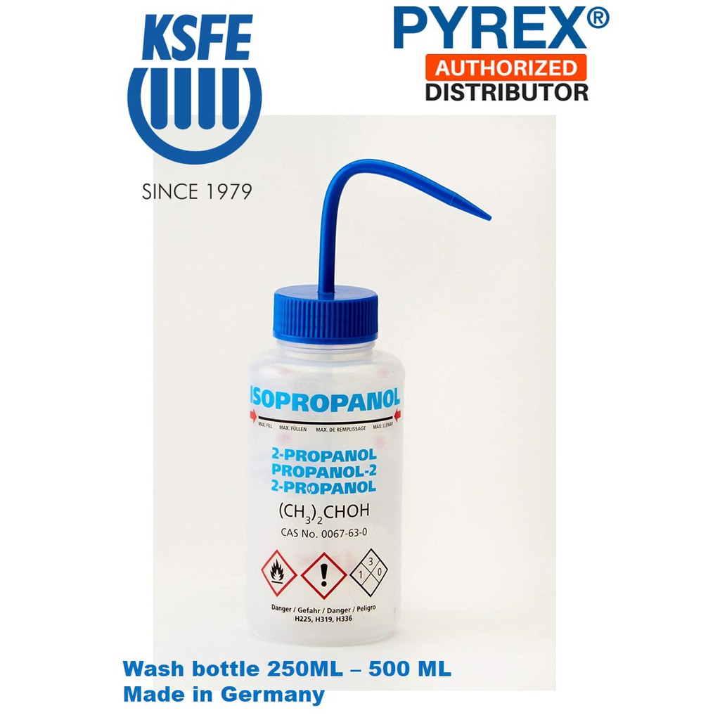 Azlon Wash Bottle, Wide Neck, Isopropanol 250 ML & 500 ML, Original