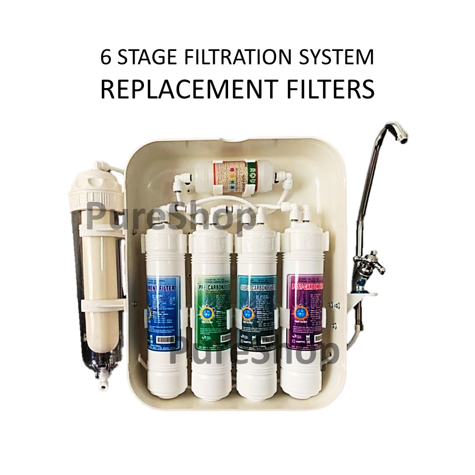 K2000 K3000 Plus Korea Filter Complete 6 Stage Cartridge Water