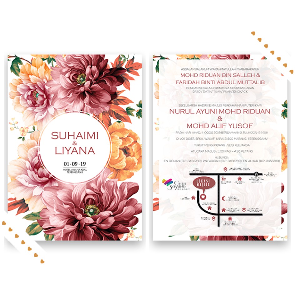 Contoh Kad Kahwin Depan