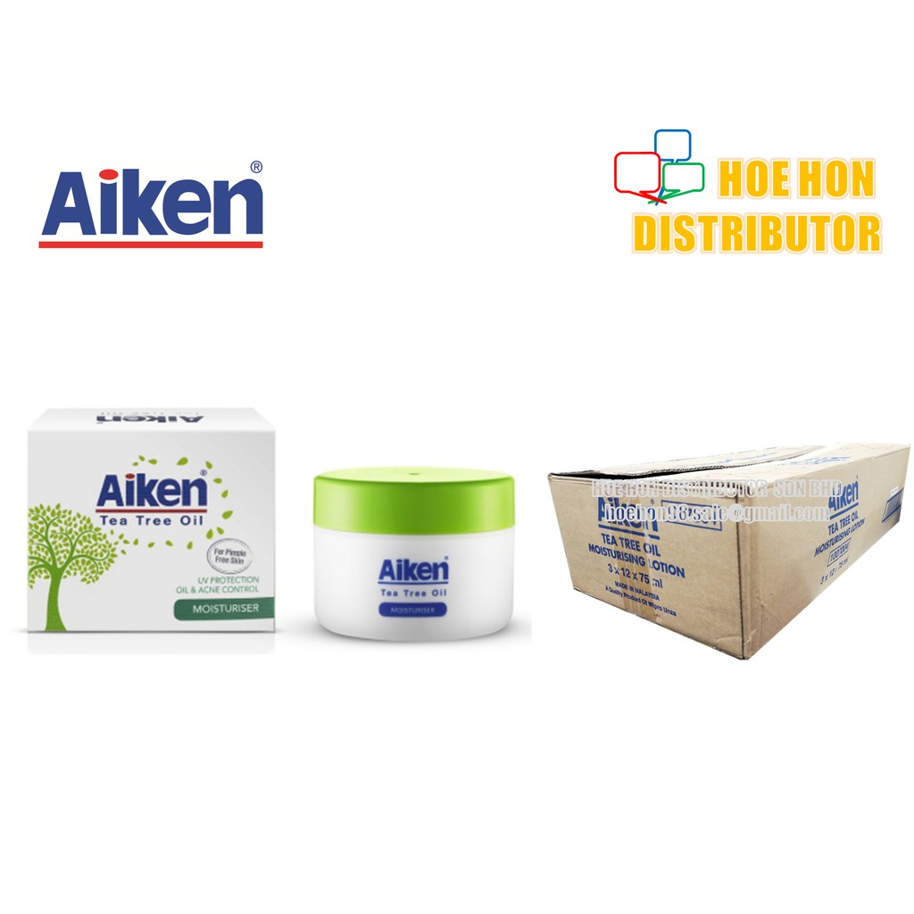 Aiken Tea Tree Oil Moisturiser / Moisturizer 75ml Oil & Acne Control