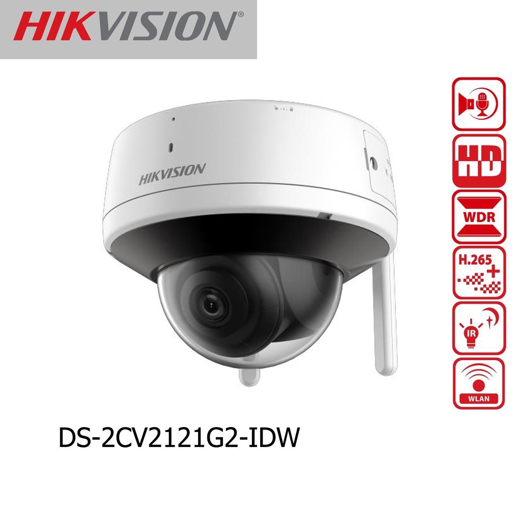 "Hikvision DS2CV2121G2IDW 2MP Wireless Outdoor Audio Fixed Dome