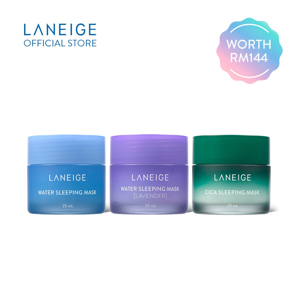 Laneige Sleeping Mask Mini Set 25ml x 3ea [Holiday Collection] Shopee