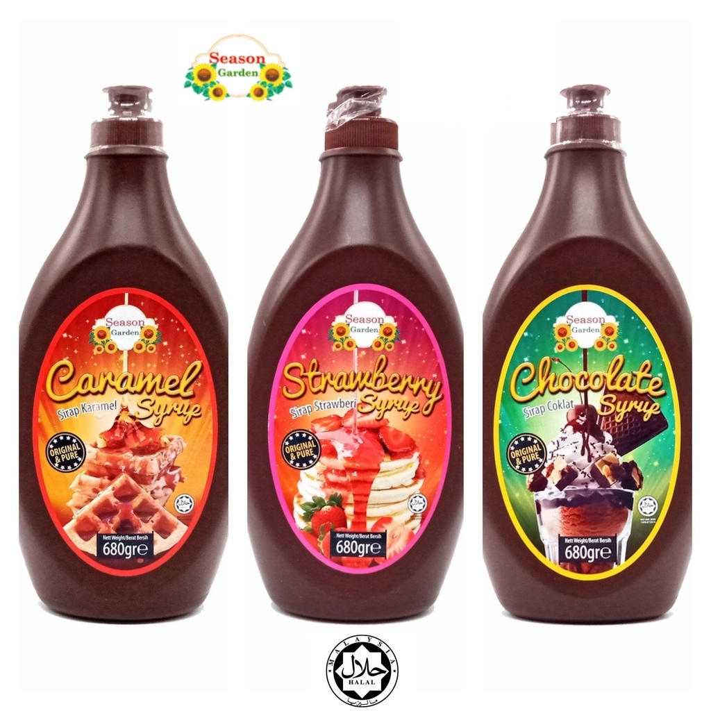 Season Garden Premium Syrup 680g ( CHOCOLATE / STRAWBERRY / CARAMEL ) Coklat Shopee Malaysia