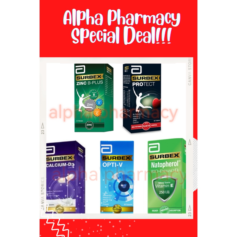 Abbott Surbex Vitamins Supplement BioEnhanced VitE 250iu 60s