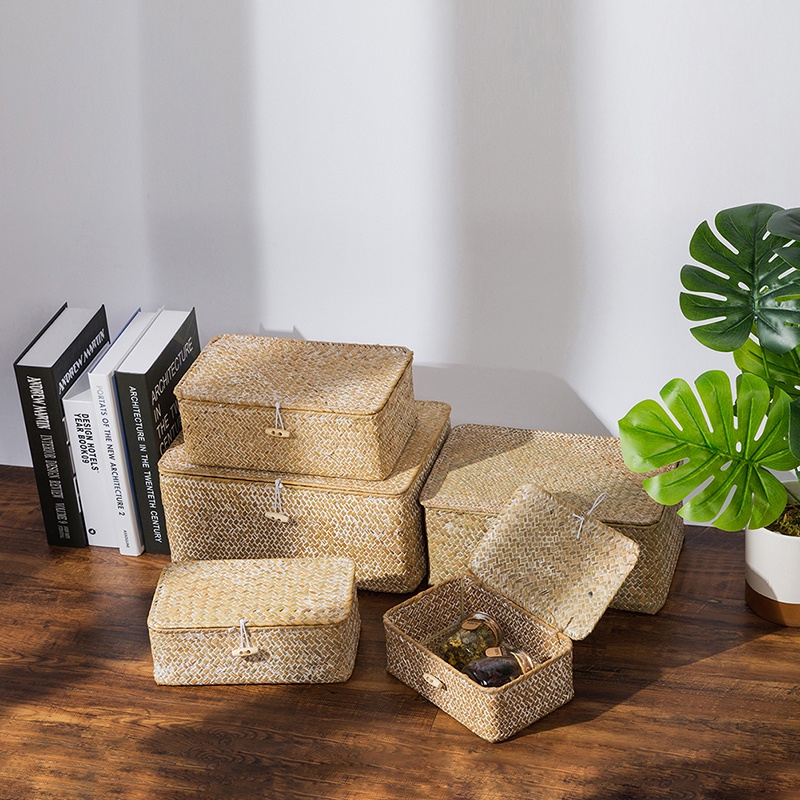 HOT SALE Seagrass Storage Baskets Handwoven Wicker Laundry Basket