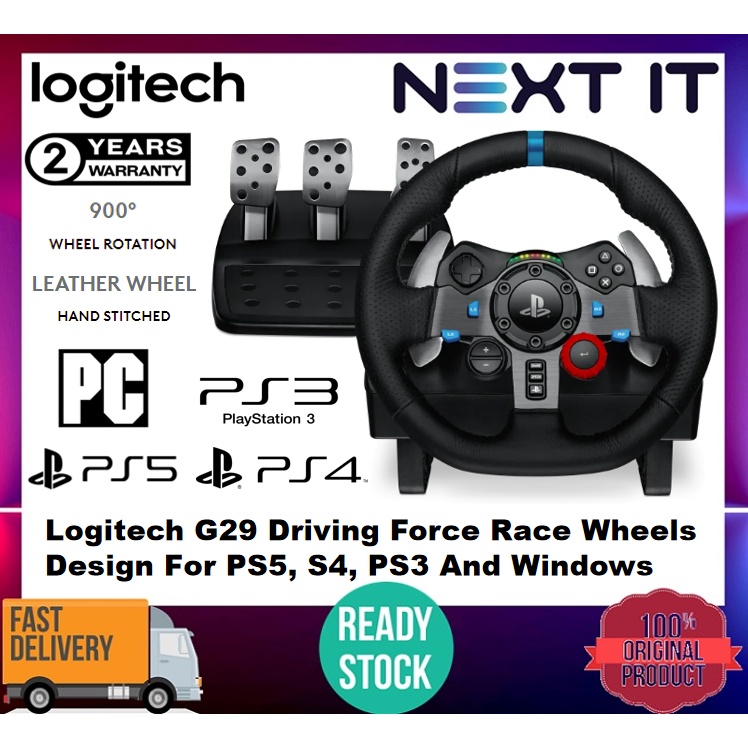 [READY STOCK] Logitech G29 DRIVING FORCE RACE WHEELS DESIGN FOR PS5,PS4