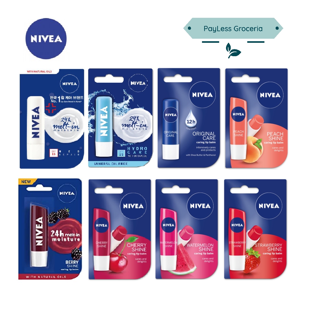 Nivea Naturally Caring Lip Balm Shine / Lip Scrub Shopee Malaysia