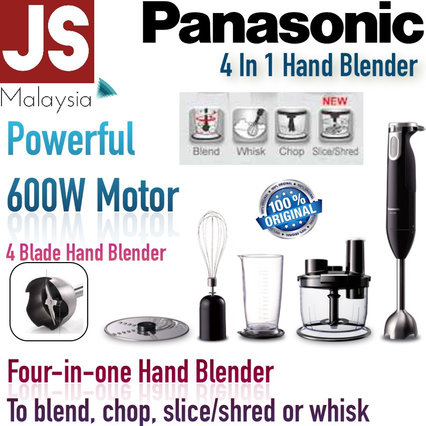 Panasonic 4 In 1 Powerful 600W Hand Blender MXSS40 [With Food Chopper