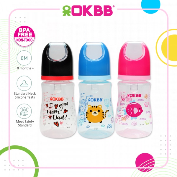 [OKBB] BPA Free Baby Feeding Milk Bottle Feeding Essentials 4oz 120ml