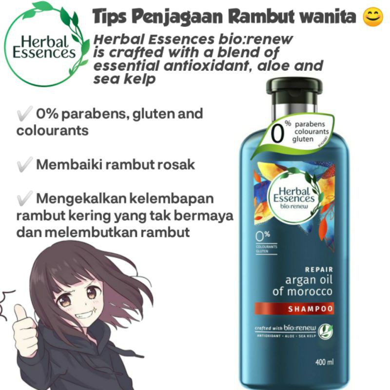 review shampoo herbal essences untuk rambut gugur Heather Lee