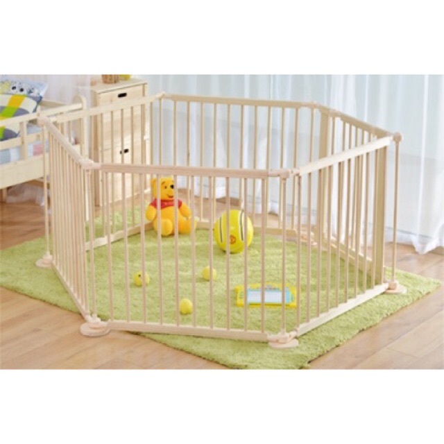 6 Panel Wooden Play Yard (including one door panel) Shopee Malaysia