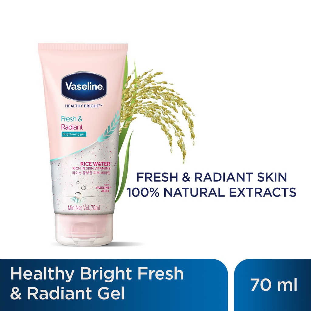 Vaseline Healthy Bright Fresh & Radiant Rice Water Brightening Gel 70ml