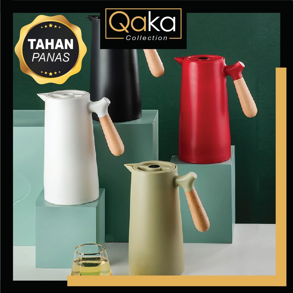 Nordic Large Insulation Kettle 1L Glass Liner Vacuum Flask Thermos Jug