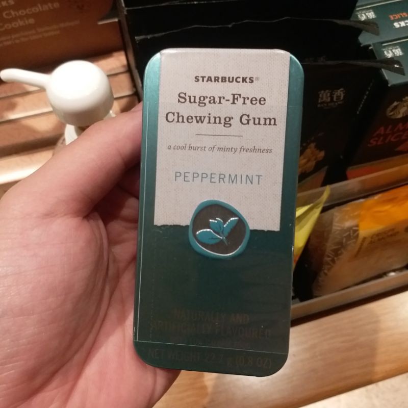 ORIGINAL Starbucks Malaysia Sugar Free Chewing Gum Peppermint 0.8oz 22