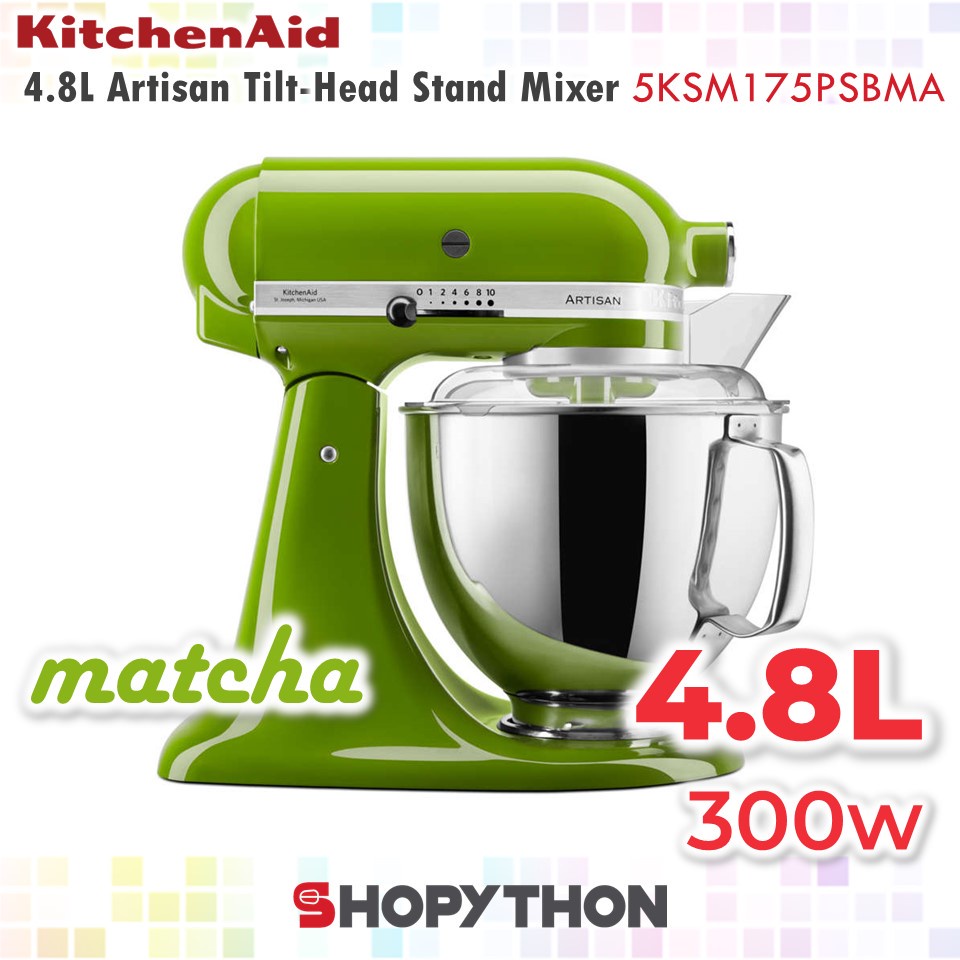 KitchenAid 4.8L Artisan TiltHead Stand Mixer 5KSM175PSBMA (Matcha