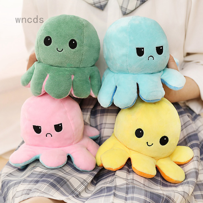 Cute Reversible Octopus Doll DoubleSided Flipped Octopus Plush Toy