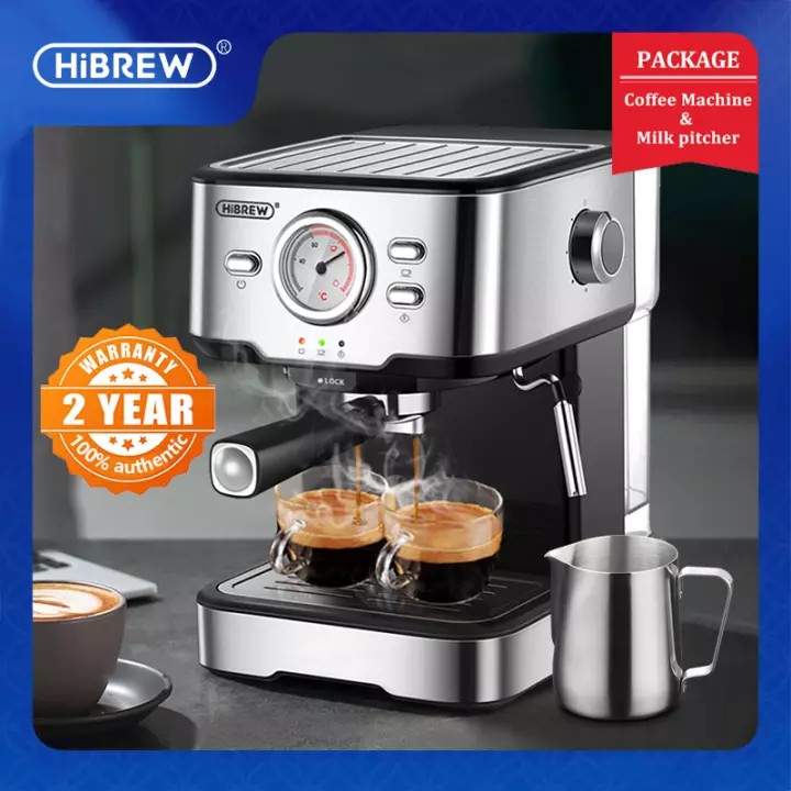 HiBREW Espresso Coffee Machine 20 Bar Coffee Machine with Foaming Milk